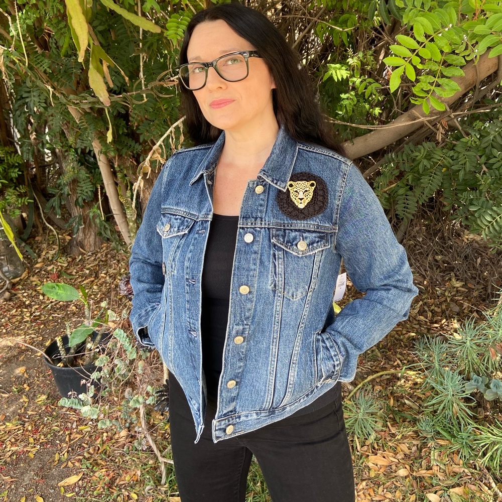 🐆 Leopard crochet mosaic jacket 🐆 - Picture 4 of 11
